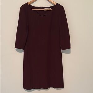 MM Lafleur Rich Burgundy 3/4 Sleeve Dress
